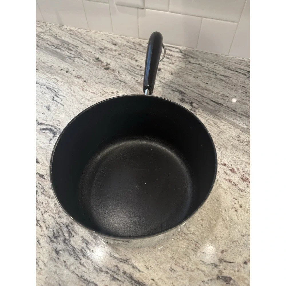 Vintage 1801 Revere Ware 2.5 Quart Sauce Pan W/Lid Copper Bottom Stainless USA